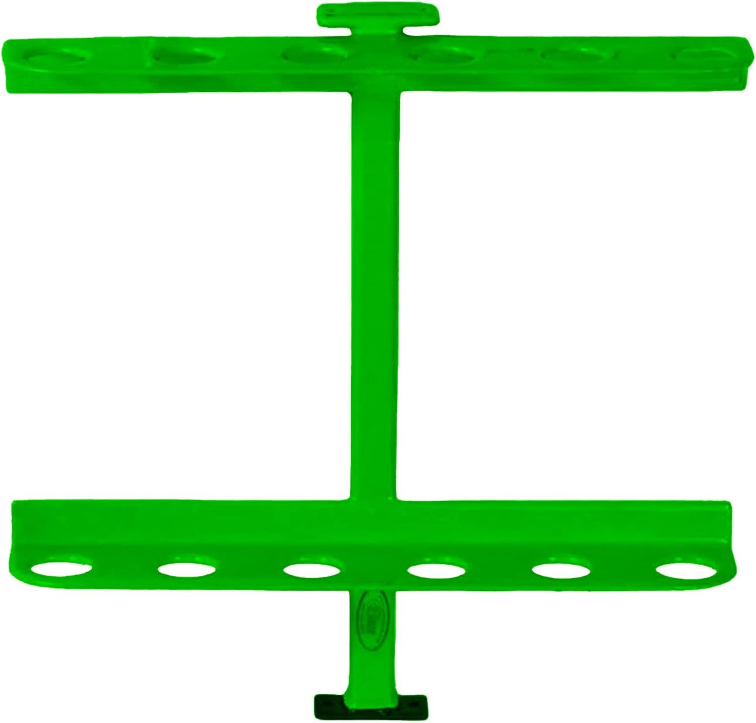 24 Inch Large Steel Hand Tool Rack with Mounting Hardware for Open Trailers Storage, Up to 6 Tools, Green
