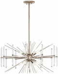 Kichler Eris 16.75' 8 Light Chandelier with Optical Crystal in Polished Nickel