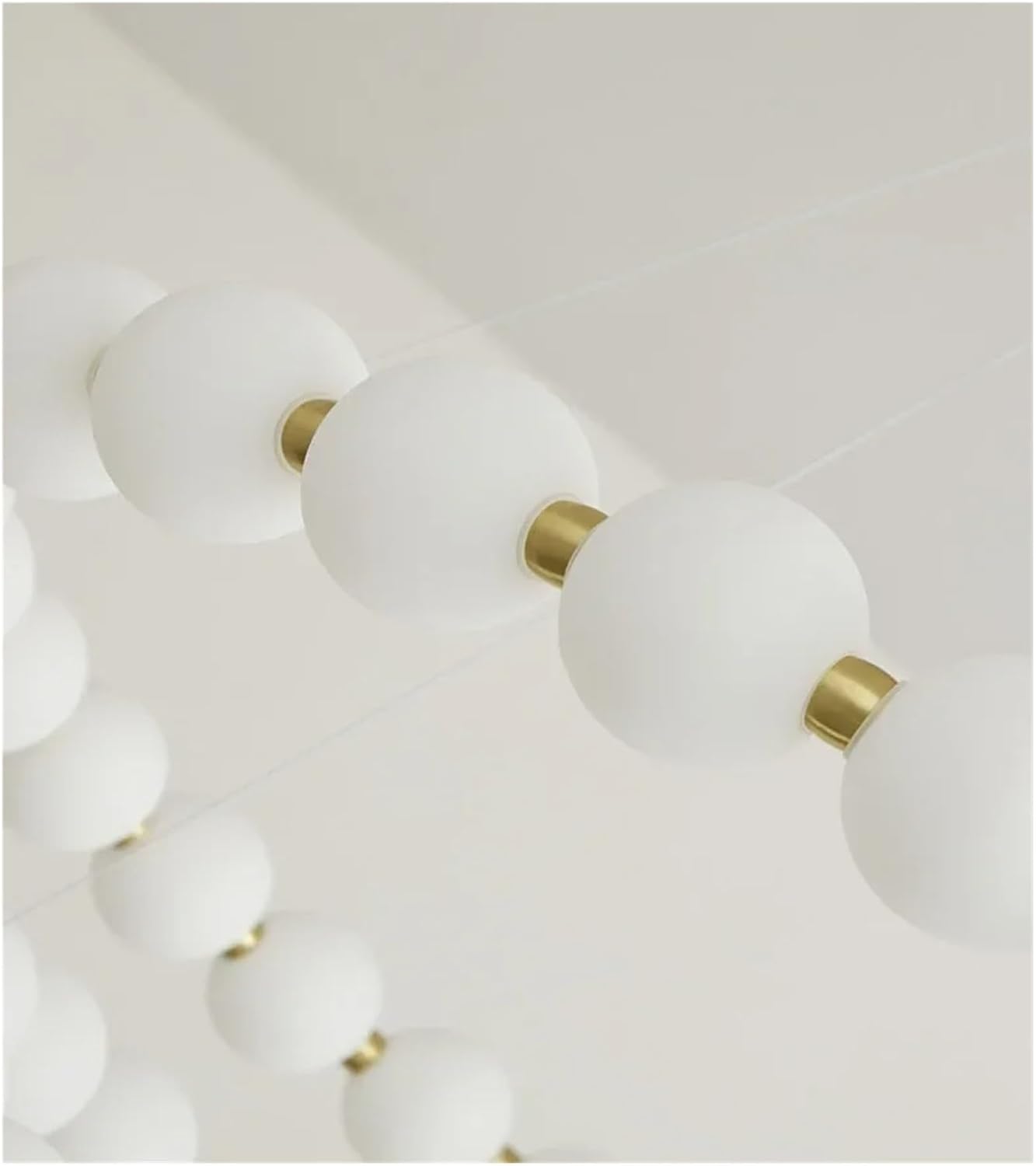Led Chandelier Living Room Dining Room Hanging Light Fixtures 3 Color Temperature Dimming Acrylic Ball Lamp-3 Color-D42 62cm
