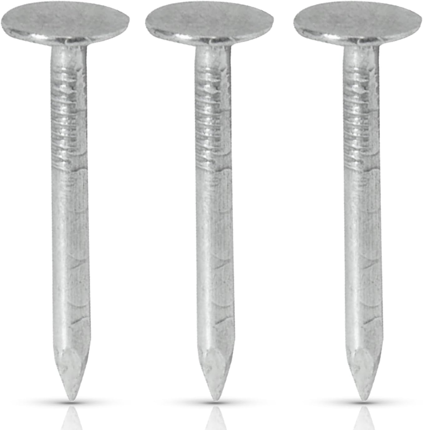 (4000 Pack) 1-1/4-Inch Galvanized Roofing Nails Professional Grade - Used to fasten roofing felt, asphalt singles & insulation board (4000)