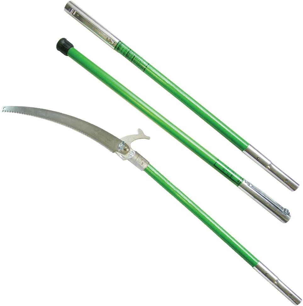Jameson LS-Series Hollow Core Landscaping Tree Trimming Kit | 16' Barracuda Saw Blade | 18-Foot Reach | Fiberglass Poles with Leaf Spring Locking Buttons | Tree Pruning & Trimming Tool