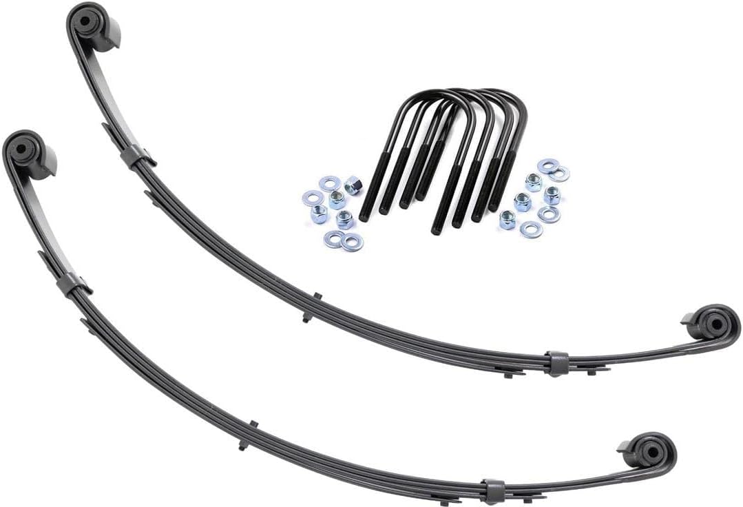 Rough Country 4' Front Military Wrap Leaf Springs for 87-95 Jeep YJ - 8063Kit