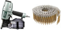 Bundle of Metabo HPT Coil Siding Nailer, (NV65AH2) + Metabo HPT Siding Nails | 2-Inch x .092 | 15 Degree | Full Round Head | Ring Shank | Wire Coil | Hot Dipped Galvanized | 3,600 Count | 13365HHPT