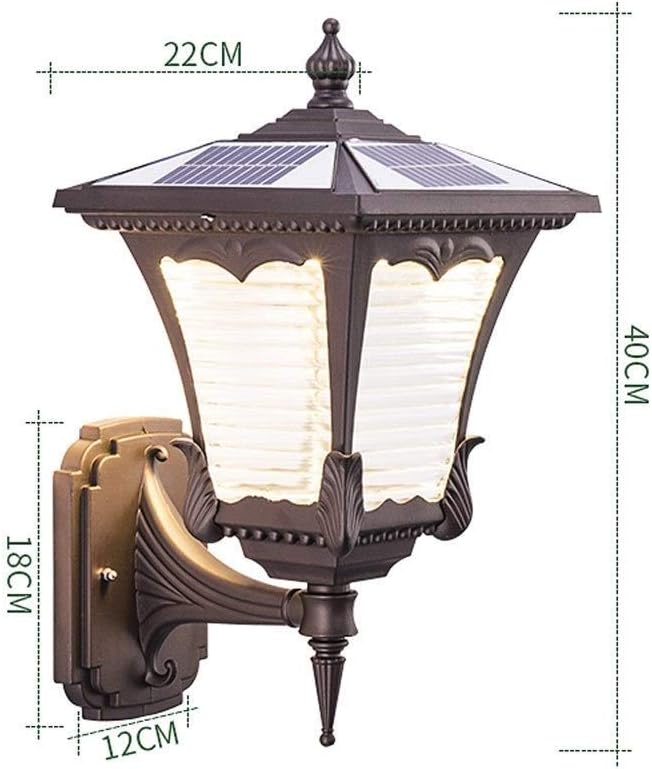 Wall Lamps Sconces Bracket Light LED Solar Aluminum Glass E27 Wall Lantern Vintage Industrial Wall Spotlights Outdoor Waterproof Door Gate Aisle Home Decorative Wall Sconce