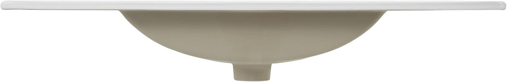 JONATHAN Y Ancillary 36 in. W x 18.25 in. D Ceramic Vanity Sink Top with 3-Hole Rectangular Single Sink Basin, White SNK1003A