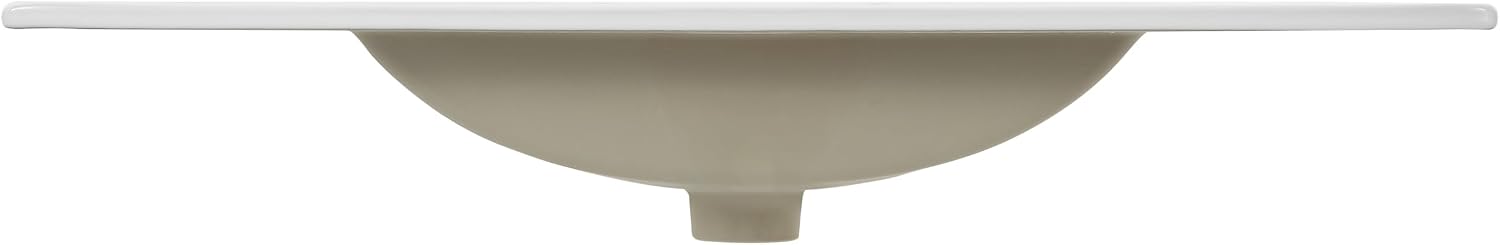 JONATHAN Y Ancillary 36 in. W x 18.25 in. D Ceramic Vanity Sink Top with 3-Hole Rectangular Single Sink Basin, White SNK1003A