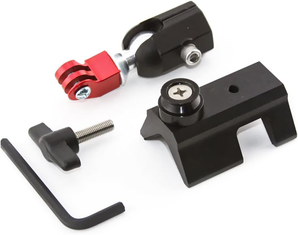 Rock Steady Strut Skid Pole 1' - 2.5' Exterior Airplane Camera Ball Mount Compatible with GoPro and Action Cameras - Car RV Truck Boat (Cushioned Stainless Steel Strap)