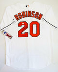Topps Frank Robinson Signed Orioles Majestic Authentic Jersey W/ Insc- Jsa W - Autographed Mlb Jerseys