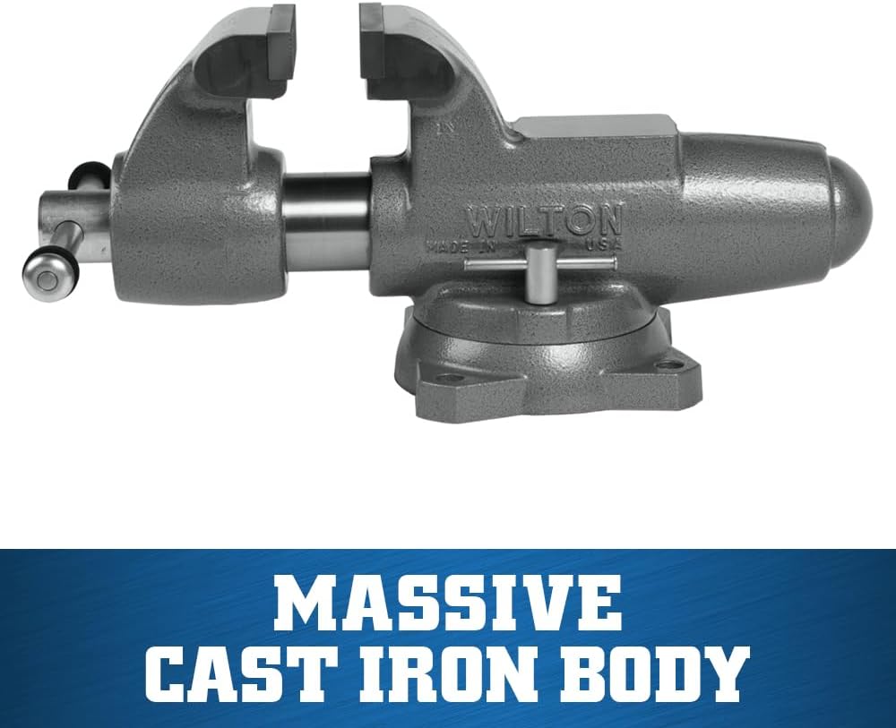 Wilton Machinist Bench Vise, 5' Jaw Width, 8' Jaw Opening, 4-1/4' Throat (Model 500S)