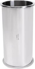 DERNORD Sanitary Spool Tube with Clamp Ends,Stainless Steel 304 Seamless Round Tubing with 6 inch Tri Clamp Ferrule Flange(Tube Length: 12 Inch / 305MM)