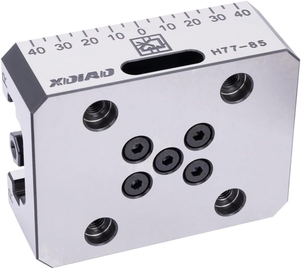 4 Inch (H77-L35) CNC Self Centering Vise, With an opening of 1.3 Inch, can be added with jaws for clamping according to the workpiece.