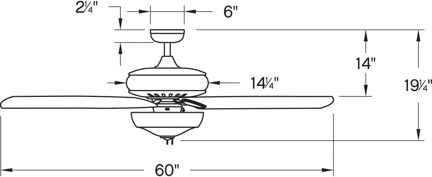 Hinkley Gladiator Illuminated 60' Ceiling Fan with DC Motor, Antique Copper | Reversible Walnut/Birch Blades, (3) 4W LED Bulbs, 4-Speed Pull Chain with Manual Reverse, Includes 4.5' Downrod, Large Rooms