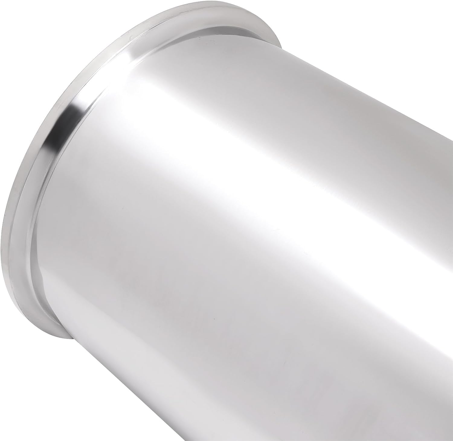 DERNORD Sanitary Spool Tube with Clamp Ends,Stainless Steel 304 Seamless Round Tubing with 6 inch Tri Clamp Ferrule Flange(Tube Length: 12 Inch / 305MM)