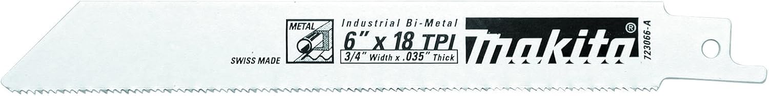 Makita 723066-A-100 6-Inch 18-TPI Metal Cutting Reciprocating Saw Blade