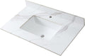 Montary 37'x 22' Bathroom Vanity Top with Undermounted Large Ceramic Sink & Backsplash, Sintered Stone Artificial Marble Vanity Sink Tops with 1 Pre-Drilled Hole, Carrara Gold