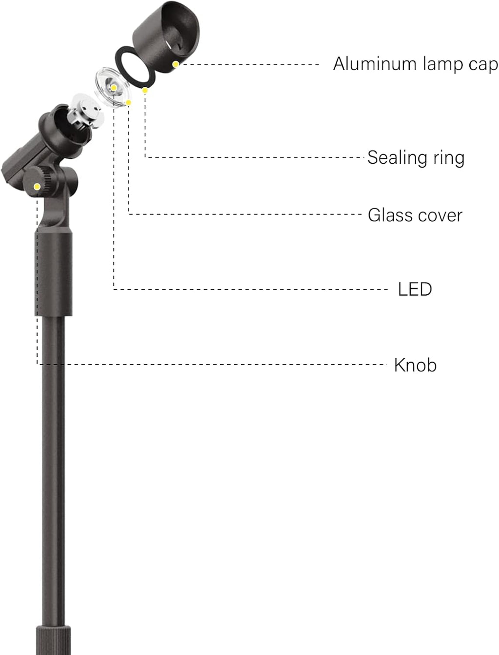 Malibu Low Voltage LED Telescoping Wall Light Outdoor Spotlight Waterproof Lighting for Driveway, Yard, Lawn, Flood, Garden, Outdoor Lighting 8 PK 8406-2606-08