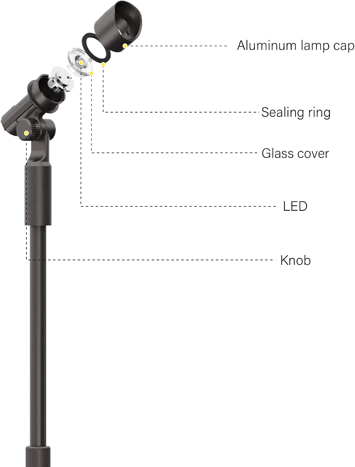 Malibu Low Voltage LED Telescoping Wall Light Outdoor Spotlight Waterproof Lighting for Driveway, Yard, Lawn, Flood, Garden, Outdoor Lighting 8 PK 8406-2606-08