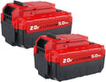 20V 5.0Ah Replacement Lithium-Ion Battery Compatible with Dewalt PCC682L PCC680L PCC692l Cordless Electric Screwdriver Drill Saw Nail Gun Tool Packs(2PCS)