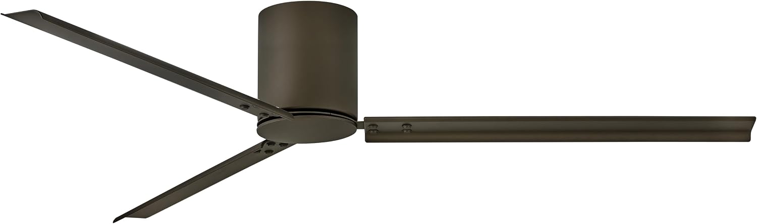 Hinkley Indy 72' Indoor/Outdoor Flush Mount Smart Ceiling Fan with Remote, Modern Industrial Propeller Style, Aluminum Fan Blades, Metallic Matte Bronze