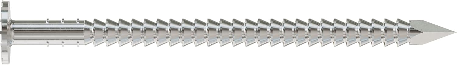Simpson Strong-Tie T4SN7B Ring-Shank Siding Nail, 1-1/2 Inch x .083 Inch, 14 Gauge, Full Round Head, Diamond Point, Type 316 Stainless Steel (Pack of 9,850)