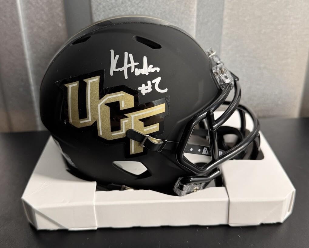Kobe Hudson Signed Ucf Knights Mini Helmet Beckett Bas Central Florida 2 - Autographed College Mini Helmets