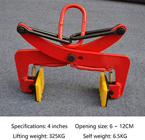 Heavy-Duty Alloy Steel Lifting Tongs - 4 inch jaw Opening, Reinforced Non-Slip Vertical Plate Tongs for Lifting and Transporting Steel Plates,Color-C2