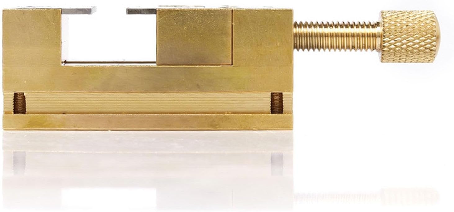 Precision Watch Repair Tool - Adjustable Copper Clamp for Watch Hands, Wheels & Pin Tubes - 0.2-1mm Table Vice for Professional Watchmakers & Hobbyists