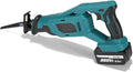 1500W 288VF Cordless Reciprocating Saw Electric Metal Wood Cutting Tool For 18V Battery With s 1/2PC Li-ion Battery For DIY Use(2 battery)