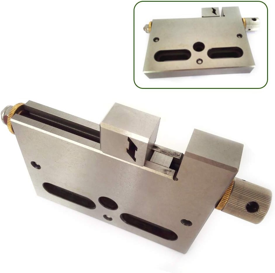 Stainless Steel Vise, Manual Slow-Moving Wire EDM Vise, High Precision 100mm Jaw Clamp 4' Open Clamp Wire Cutter 6.61lbs for Small Workpieces