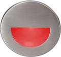 WAC Landscape Lighting, LEDme 120V LED Half-Round Indoor and Outdoor Step and Wall Light Red in Brushed Nickel