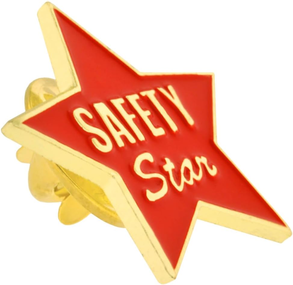 PinMart Safety First Enamel Lapel Pin - Cool Pins for Backpacks, Bags, Hats, Lanyards & Jackets – Safety Awareness Badge for Work, School, Events, or Collectors