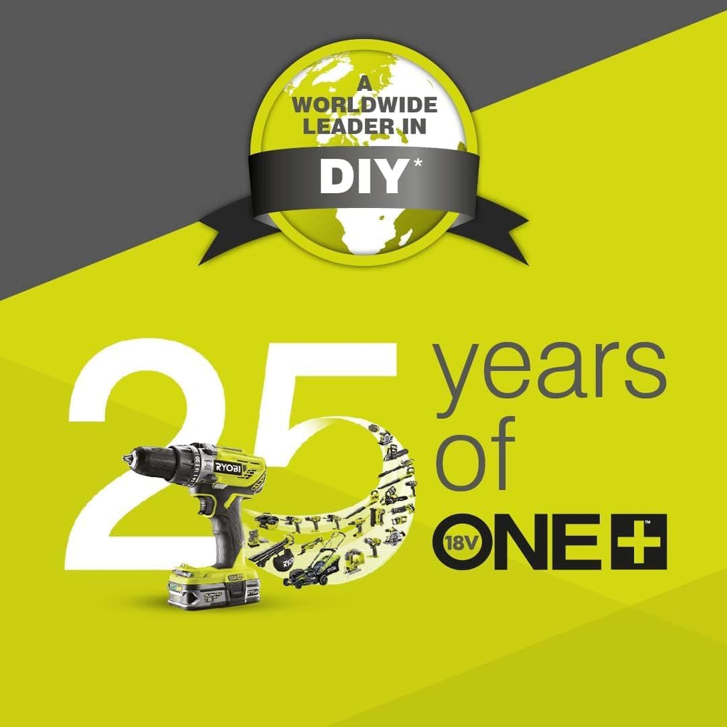 RYOBI - Reciprocating Saw 18V ONE+ (without Battery or Charger) - Blade Stroke 22 mm - Cutting Capacity 18 cm - Adjustable Shoe, Gripzone Grip, Anti-Vibration - Blade Change without Tool - RRS1801M