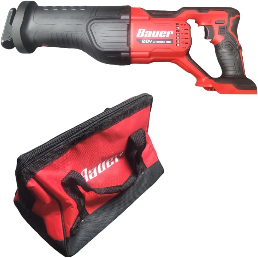 20V Cordless Reciprocating Saw compatible with Tool Bag - Tool Only - Compatible with Bauer