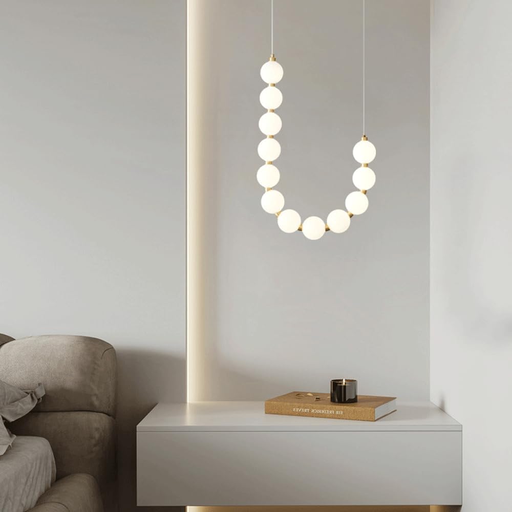 45 Watt LED Home Decorative Light, Entry Light Stair, Brass Finish Adjustable Ball Chandelier, Loft Living Room High Ceiling Lights