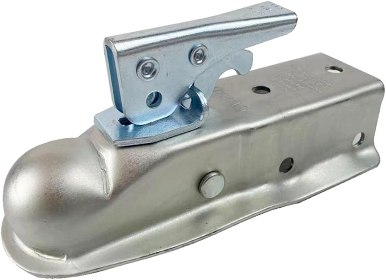 Trailer Hitch, Trailer 2000lbs 1-7/8' X 2'' Ball Trailer Coupling Hitch Back Trailer Coupler Straight Tongue RV Parts Camper Caravana Accces(with Lock)