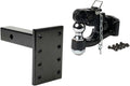 Mytee Products Mounting Plate with Pintle Hitch KIT: Pintle Hook Mounting Plate with 8 Ton 2 inch Ball for Trailers Bolt On Adjustable Pintle Hook Ball Combo - Powder-Coated, Heavy-Duty