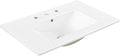 JONATHAN Y Ancillary 30 in. W x 18.25 in. D Ceramic Vanity Sink Top with 3-Hole Rectangular Single Sink Basin, White SNK1002A