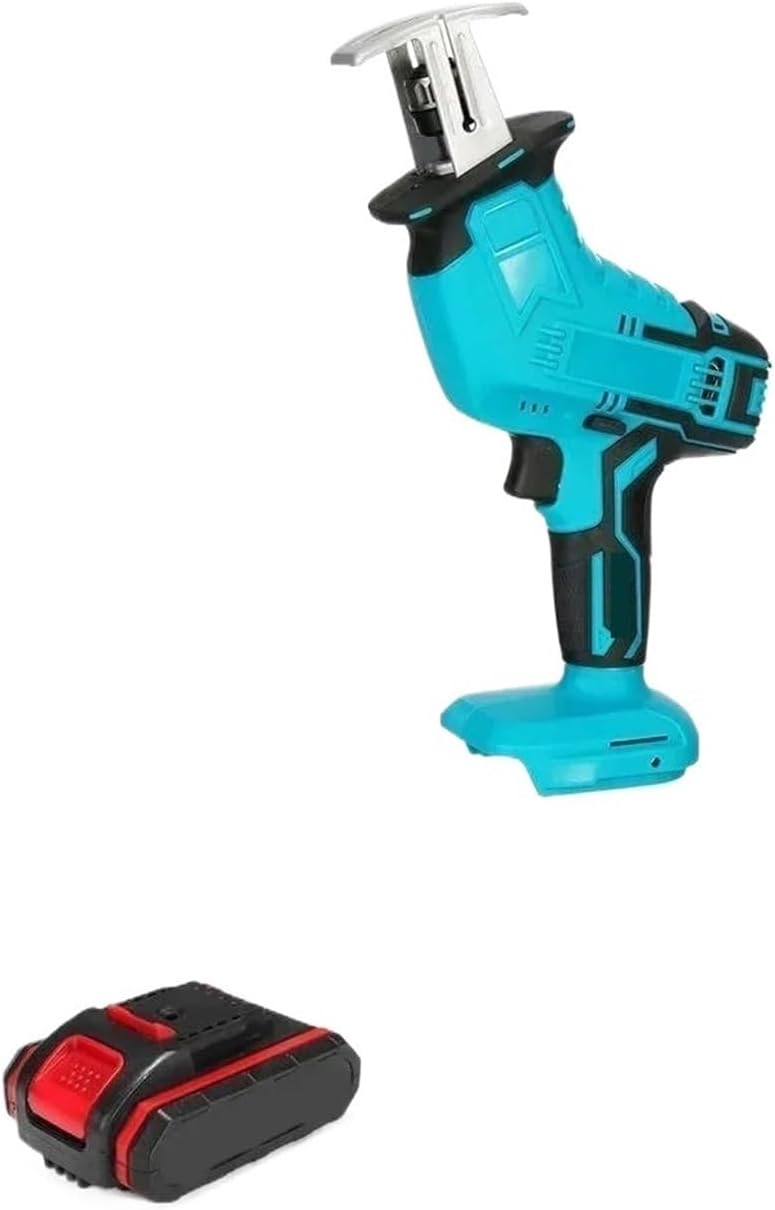 Cordless Circular Saw, 21V Cordless Electric Reciprocating Saw Adjustable Speed Chainsaw Wood Metals Pipe Cutting Power Tool,for Woodworking, Stone(1 capacity)