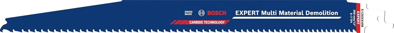 Bosch 10 x Expert Multi Material Demolition S1269XHM Reciprocating Saw Blade (for Wood with Metal, Timber with Mortar and Nails, Length 300 mm, Professional Accessories Reciprocating Saw)