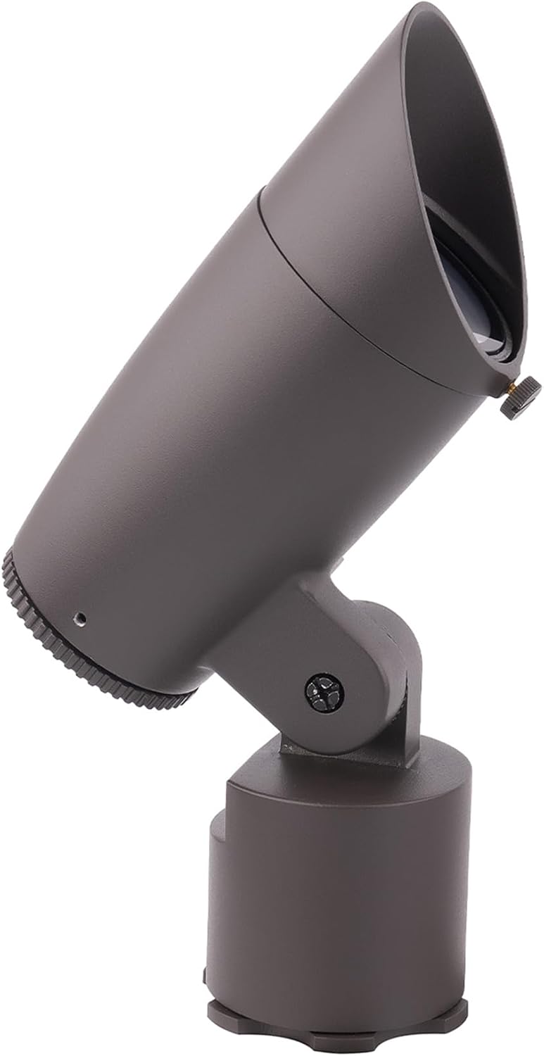 WAC Lighting LED 12V Colorscaping Smart App Controllable Landscape Lighting with RGBWW Color Changing and Tunable White Accent 15W Spot Light with Adjustable Beam Angle in Bronze