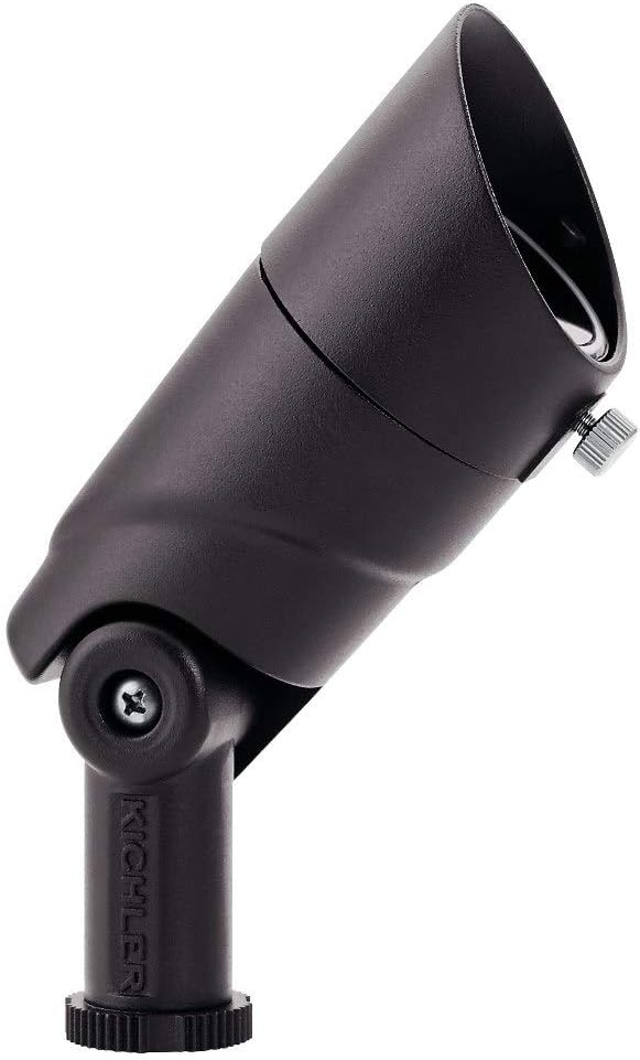 KICHLER Landscape LED 5.5 Watt 3000K Landscape Accent Light with Variable Lumen Output in Textured Architectural Bronze, 16015AZT30