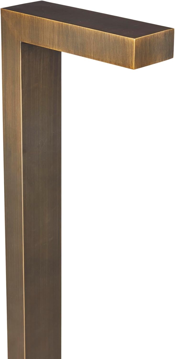 VOLT 12V Wide Modernelle Brass Path Light (Bronze) for Low Voltage Landscape Lighting on Outdoor Pathway, Walkway, Garden, Driveway or Patio