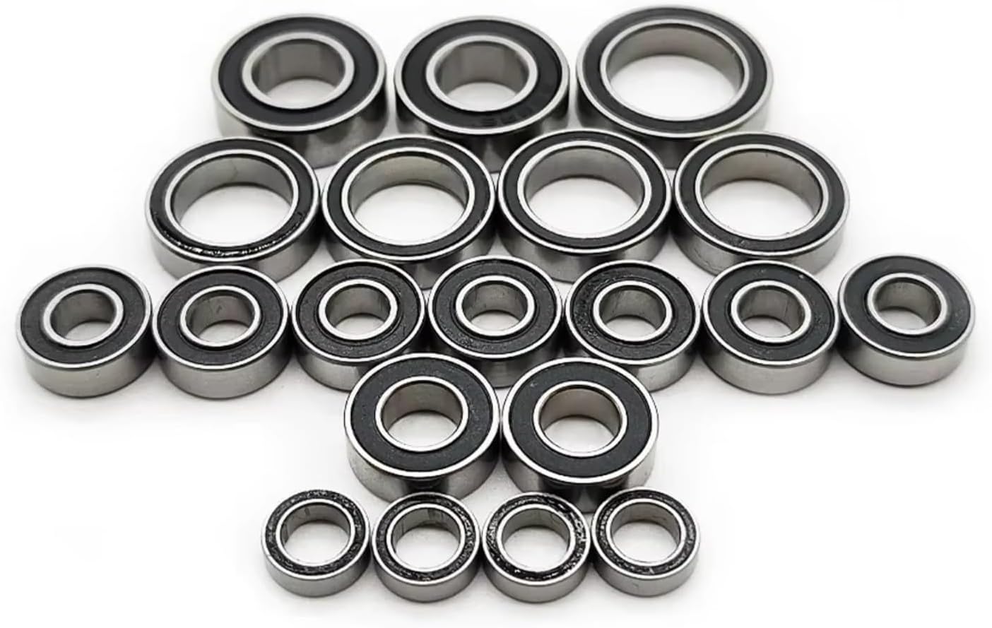 Rc Bearing Toys Parts For Traxxas For Stampede 4x4 1/10 20Pc Steel Complete Ball Bearings Kit Black Rubber Sealed Pre Greased 4WD Monster Truck Car Rc
