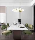 Led Chandelier Living Room Dining Room Hanging Light Fixtures 3 Color Temperature Dimming Acrylic Ball Lamp-3 Color Temperature-D42cm