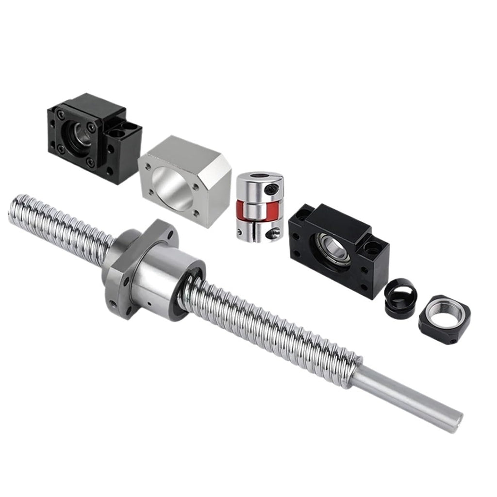Metal Ball Screw nut 1pcs Ball Screw SFE1616 Ball Nut End Machined+BKBF12+DSG1616H Nut Housing+XB25*30-8 * 10mm Coupling(650mm)