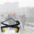Heavy Duty Adjustable Black Stone Lifting Clamps, Non-Slip Rubber Grips, Plate Vertical Clamp for Granite & Marble (4.7-14.2 in) - Perfect for Construction & Fabrication
