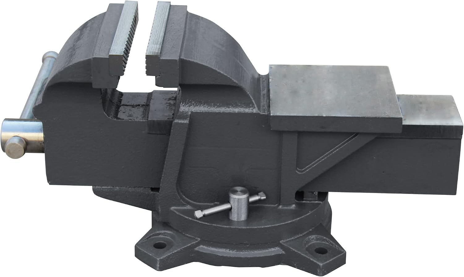 KAKA INDUSTRIAL Bench Vises 8 Inch Jaw Width, 8.7 Inch Jaw Opening Homeowner's Vise, Swivel Base Heavy Dutyl, for Drilling, Pipe Cutting, Woodworking HIS-200