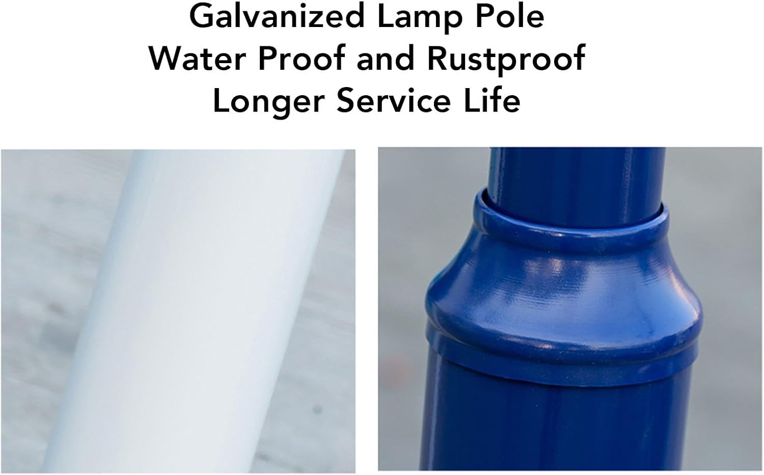 13ft Split Street Pole | 4 - Section Detachable Design for Easy Setup | Alloy Steel Post for Solar Lights/Security Cameras/Garden
