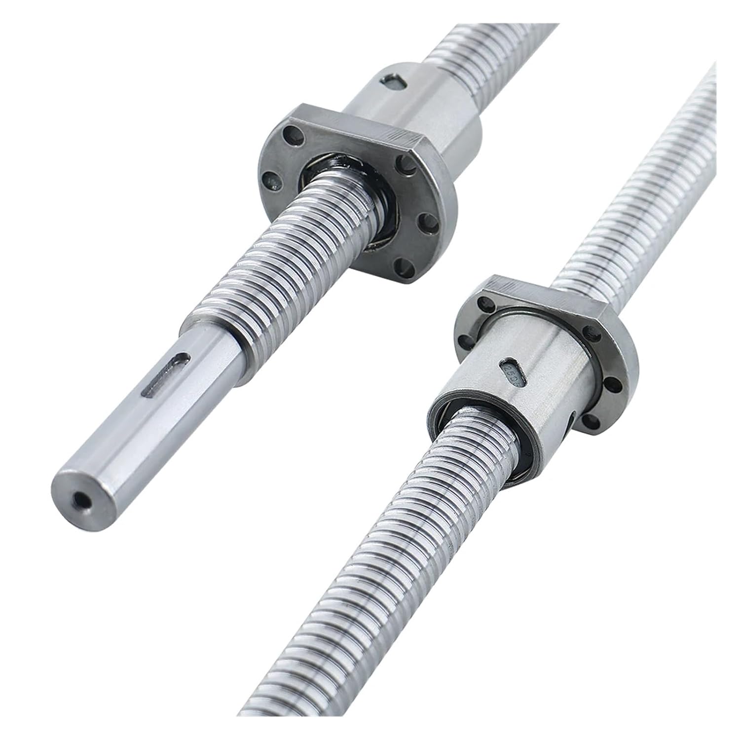 Metal Ball Screw nut end Processing C3 Level Ground SFU2010 Ball Screw R20 Lead 10mm Ball Nut （0.001mm/300mm）(1000mm)