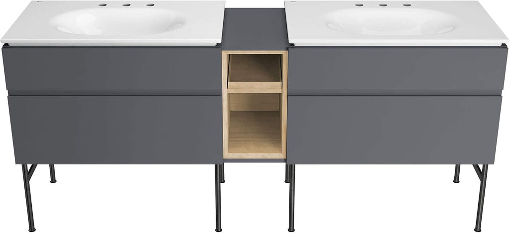 American Standard 1298008.020 Studio S 33 in. Vanity Top Sink – 8 in. Centers, White